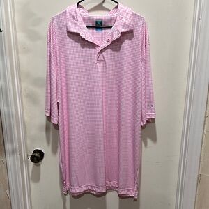 Classic Pink Gingham Polo Shirt